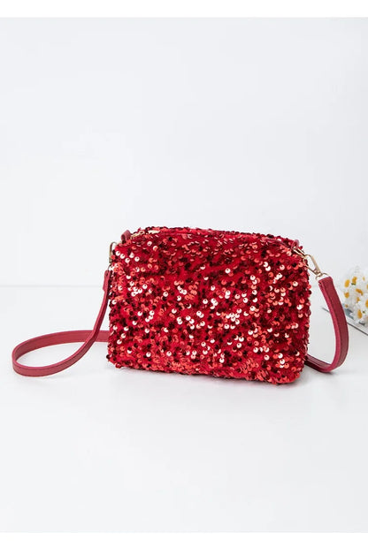 Colorful Sequins Crossbody Bag Simple INS Solid Color Sequins Shoulder Bag Underarm Bag Phone Purse Evening Clutch Bags Handbag