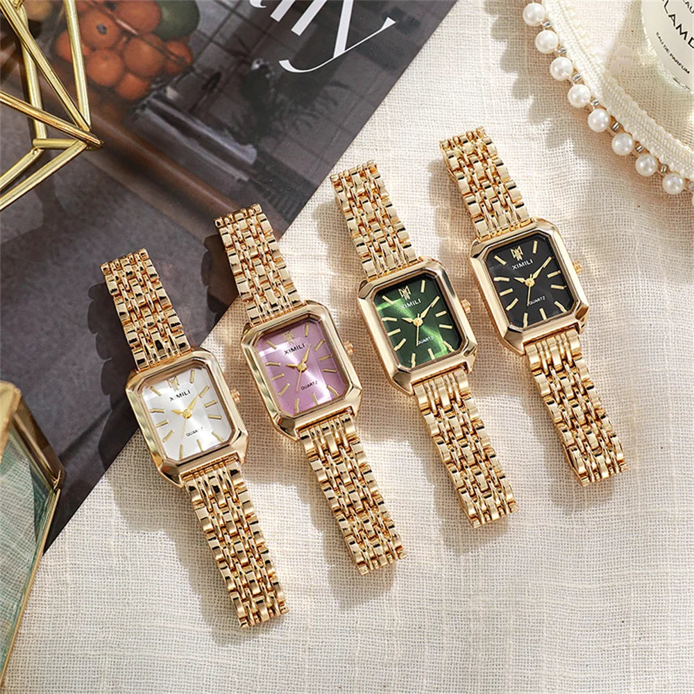 UTHAI Brand New Women Watch Light Luxury Brand Stainless Steel Ladies Business Watches Female Student Fashion Quartz Wristwatch