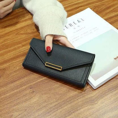 2025 New Fashion Women Wallets Leather Hasp Wallet Women's Long Design Purse Clutch Women Lady Wallet Phone Pocket Cartera Mujer