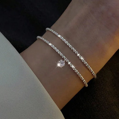 925 Sterling Silver Four-leaf Flower Necklace for Women Girls Luxury Adjustable Link Chain Necklace 18k Gold Jewelry Party Gifts