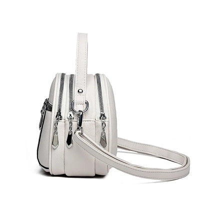 2024 New Authentic Brand Women's Shoulder Bag High Quality Soft Leather Girls Handbag Fashionable Simple Female Crossbody Bolsas