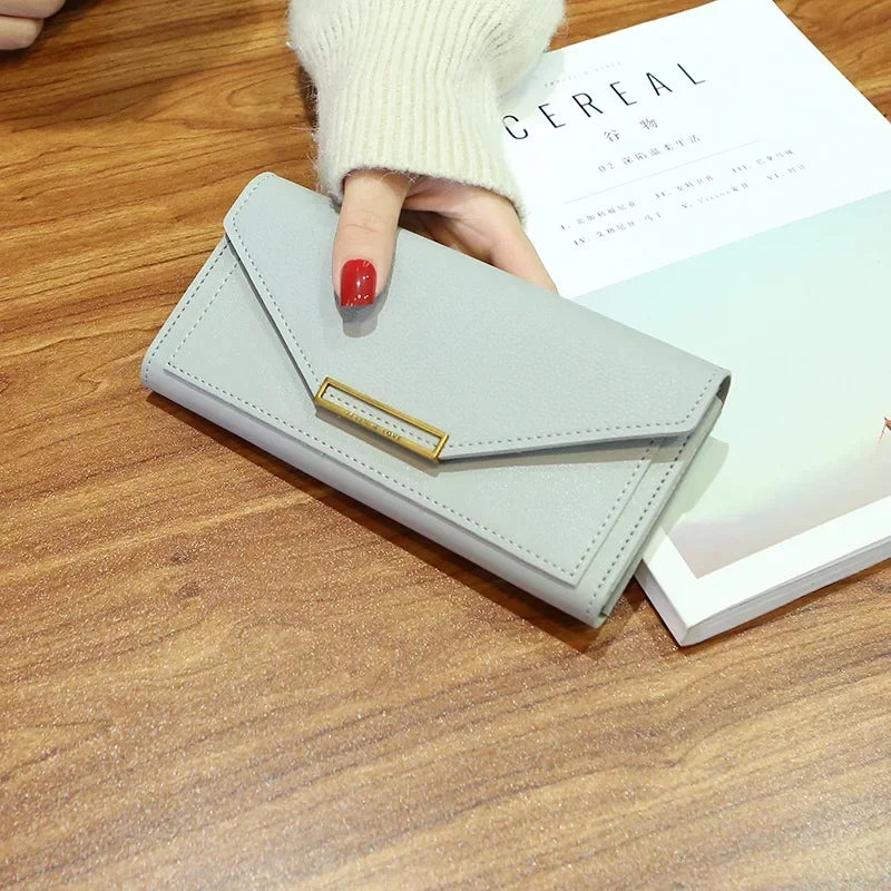 2025 New Fashion Women Wallets Leather Hasp Wallet Women's Long Design Purse Clutch Women Lady Wallet Phone Pocket Cartera Mujer