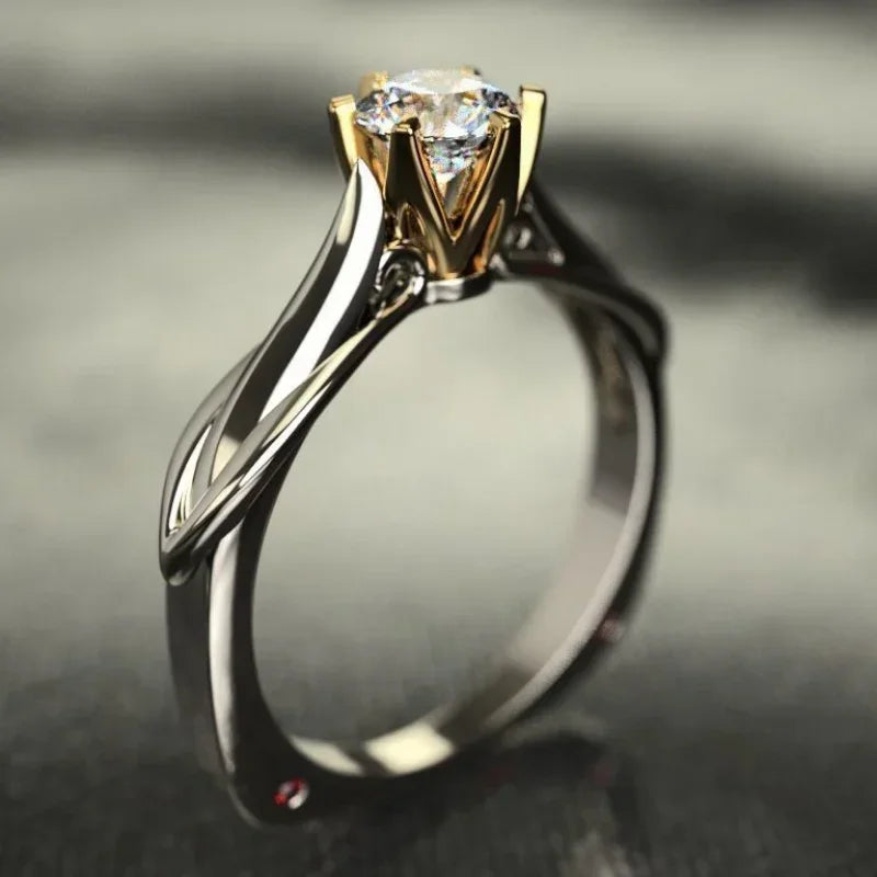 Certified Moissanite Ring for Women 925 Sterling Silver 18K Gold Plated Wedding Engagement Jewelry Anniversary Gift