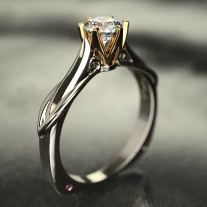 Certified Moissanite Ring for Women 925 Sterling Silver 18K Gold Plated Wedding Engagement Jewelry Anniversary Gift