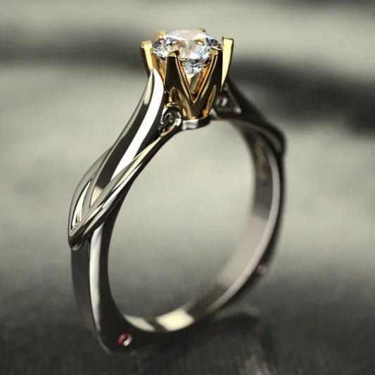 Certified Moissanite Ring for Women 925 Sterling Silver 18K Gold Plated Wedding Engagement Jewelry Anniversary Gift