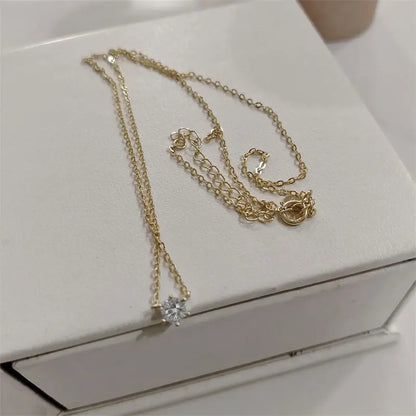 Collar de plata de ley 925 Somilia para mujer, chapado en oro rosa de 18 quilates, collar con colgante de circonita 5A, joyas finas, regalo para mamá