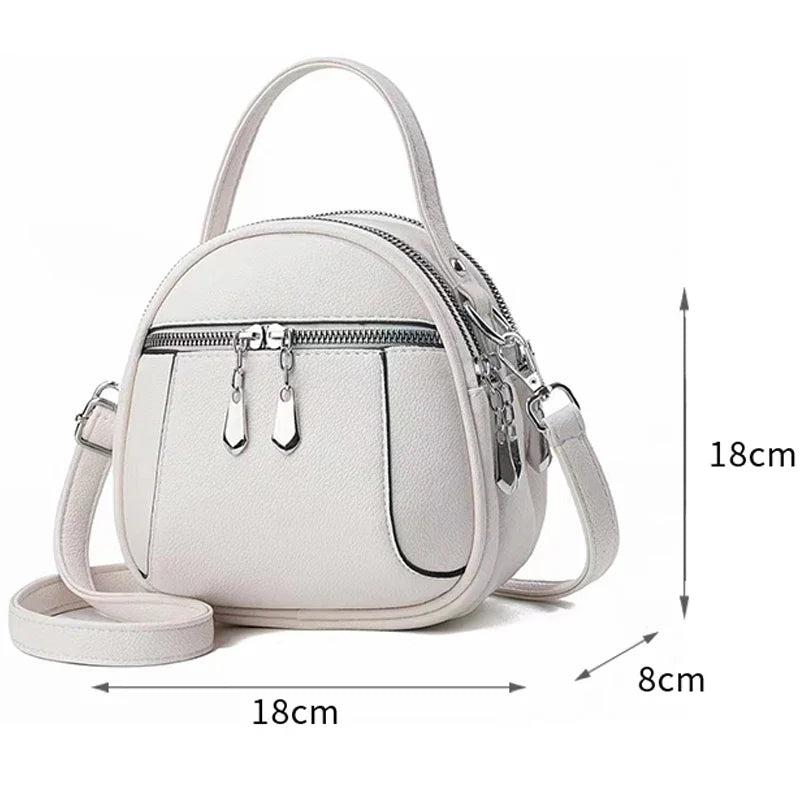 2024 New Authentic Brand Women's Shoulder Bag High Quality Soft Leather Girls Handbag Fashionable Simple Female Crossbody Bolsas