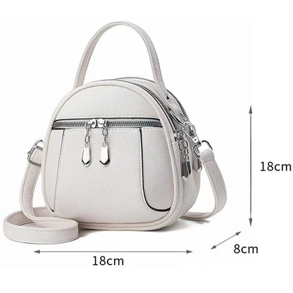 2024 New Authentic Brand Women's Shoulder Bag High Quality Soft Leather Girls Handbag Fashionable Simple Female Crossbody Bolsas