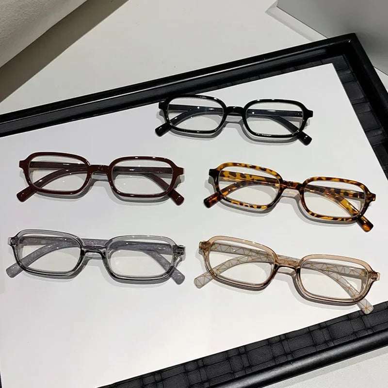 Luxury Women Printed Presbyopia Glasses Fashion Square Small Frame Reading Glasses Ultra Light Anti-blue Light Farsightedness