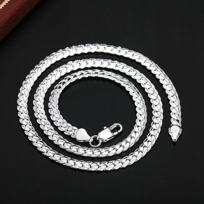 20-60cm 5mm 925 silver luxury brand design noble Necklace Chain For Woman Men Fashion Wedding Engagement Jewelry