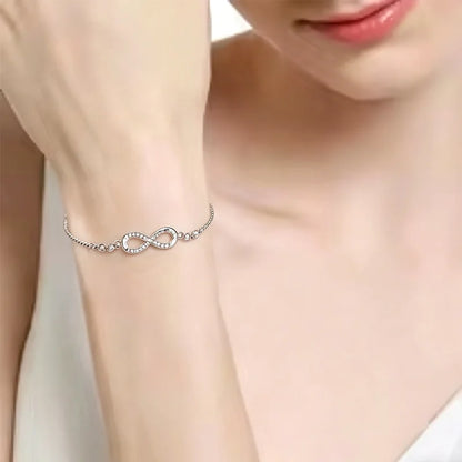 New fine 925 Sterling Silver pretty Crystal Bracelets for Women Fashion Jewelry Party Wedding Accessories Valentine's Day Gifts