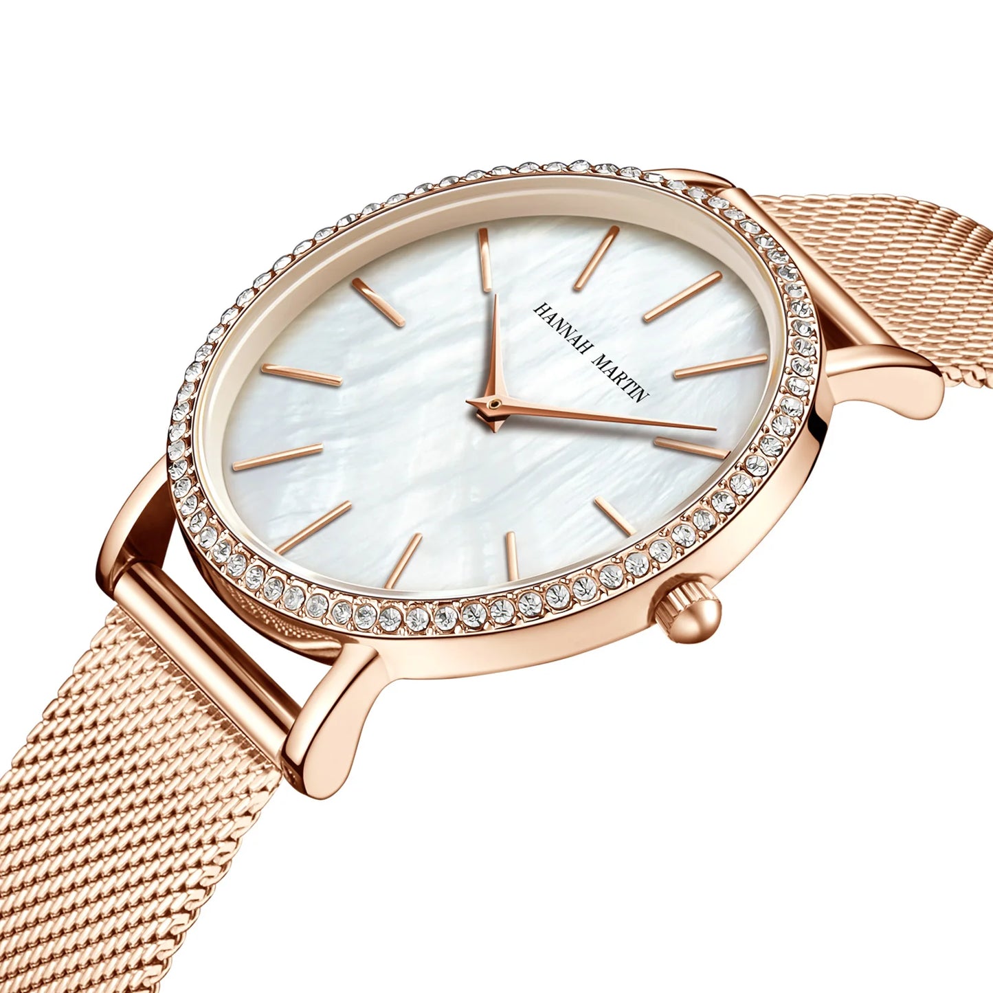 Luxury Women Watch Japanese Quartz Movement Shell Dial Rhinestone Stainless Steel Fashion Gift Box Waterproof Ladies Wristwatch