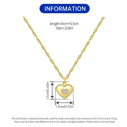 PANPOKI 925 Sterling Silver 18K Gold Heart-shaped Lock Key Necklace Pendant Necklace for Women Birthday Gifts Wedding Jewelry