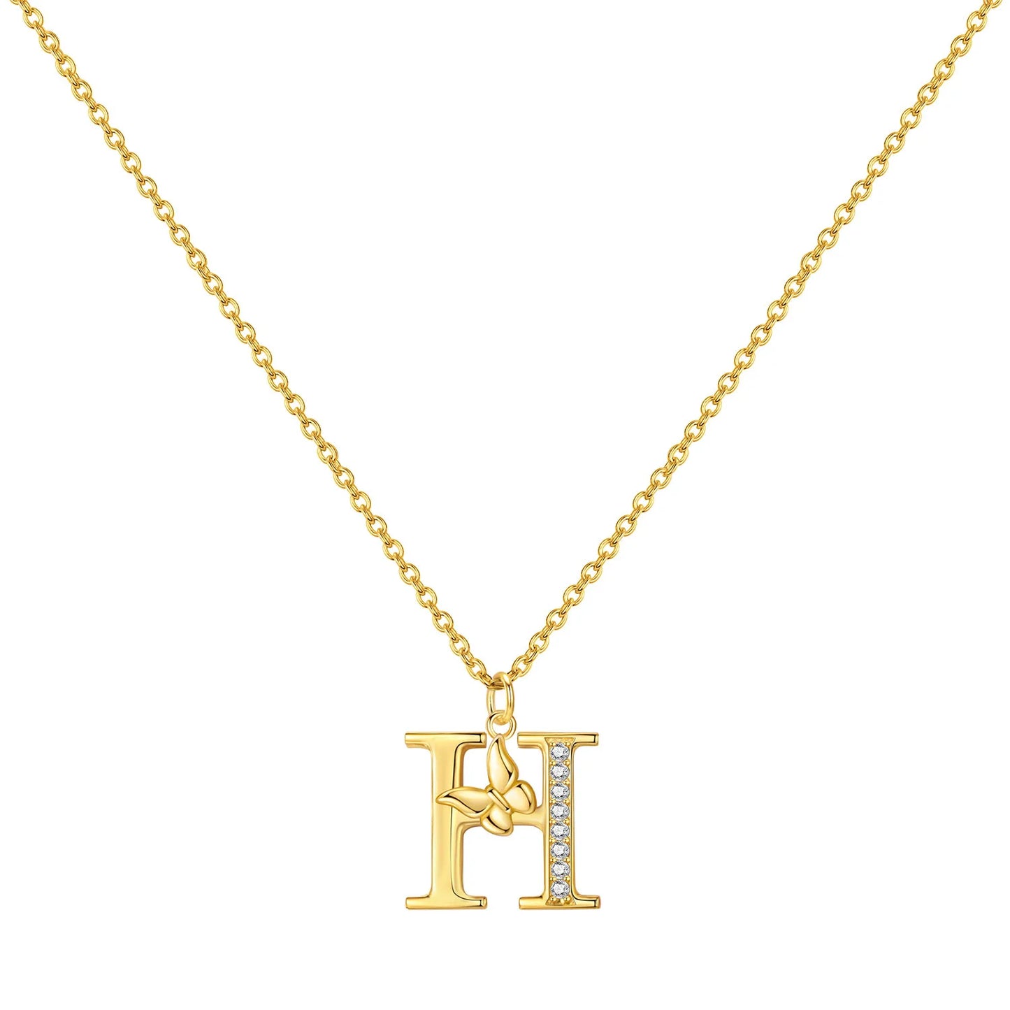 PANPOKI 925 Sterling Silver 18K Gold Heart-shaped Lock Key Necklace Pendant Necklace for Women Birthday Gifts Wedding Jewelry