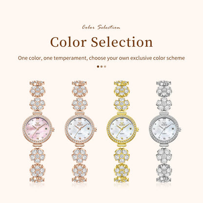 OLEVS Watches New 5638 Woman Watches Luxury Quartz Watch Diamond Chain Ladies Watch Automatic Date Waterproof Watch Reloj Mujer