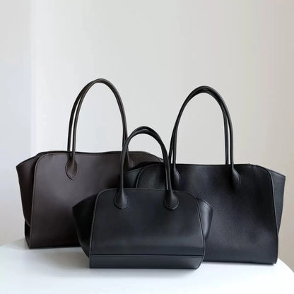 Tote Bag High Quality Genuine Leather Large Capacity Marlo 17/14 Shoulder Bag Handbag Soft Cowhide Casual Suede Women's Bag