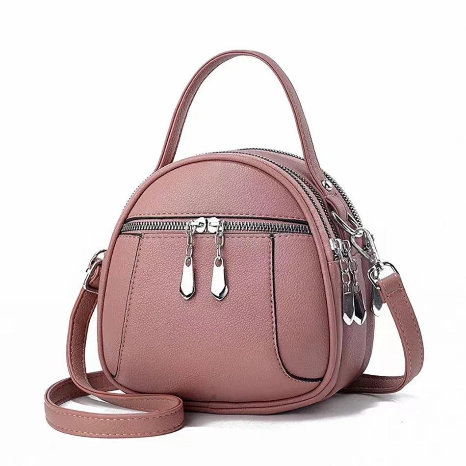 2024 New Authentic Brand Women's Shoulder Bag High Quality Soft Leather Girls Handbag Fashionable Simple Female Crossbody Bolsas