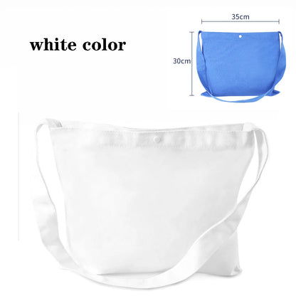 Sac en toile sac de rangement sac de courses respectueux de l'environnement sac pliable sac de poche pliable fourre-tout portatif sacs à bandoulière sac de courses alimentaire