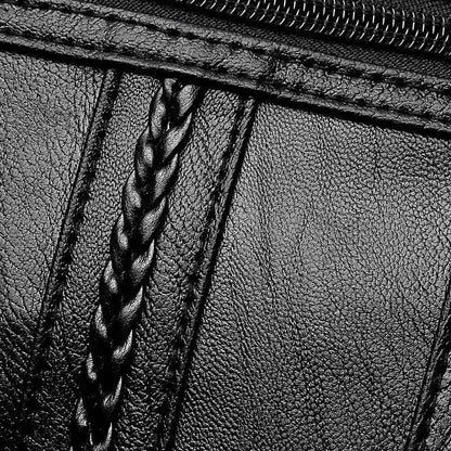 New Ladies Bags PU Single Shoulder Messenger Bag Soft Surface Zipper Women Crossbody Simple Gorgeous Black Shopping Handbags