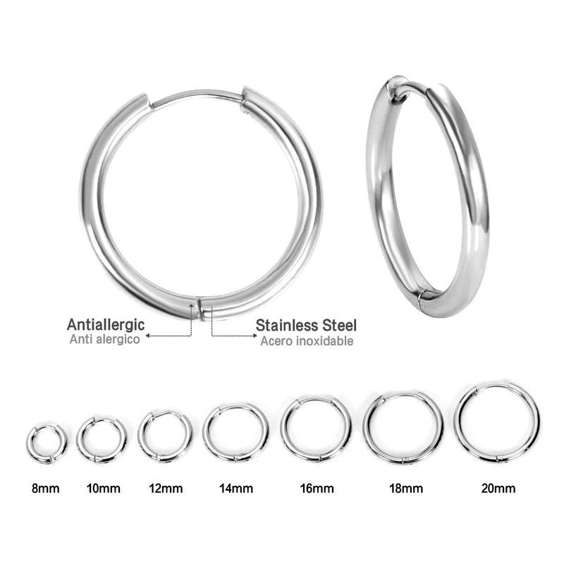 1 Par Aretes de Aro de Acero Inoxidable para Mujer y Hombre Color Oro Pequeños Aretes Joyería de Niña Pendientes Mujer Aretes Perforación de Cartílago