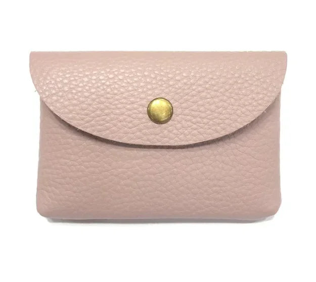 Top Layer Cowhide Fashion Buckle Money Wallet Card Holder Mini Portable Lychee Pattern Business Wallet for Men Women Coin Bag