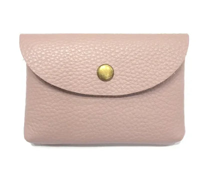 Top Layer Cowhide Fashion Buckle Money Wallet Card Holder Mini Portable Lychee Pattern Business Wallet for Men Women Coin Bag