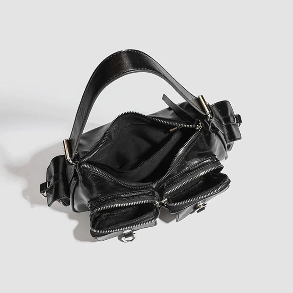 Portable Y2K Retro Shoulder Bag Multi-pocket Spicy Girl Armpit Bag Fashion Handbag Vintage Underarm Bag Streetwear