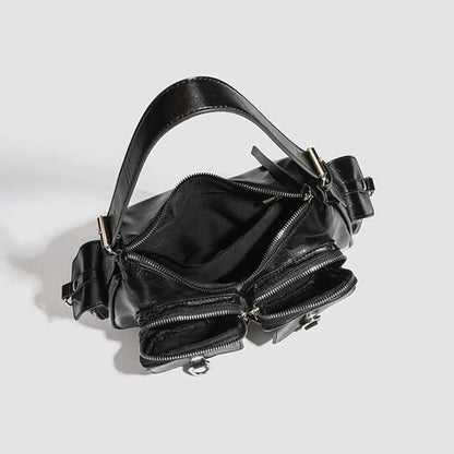 Portable Y2K Retro Shoulder Bag Multi-pocket Spicy Girl Armpit Bag Fashion Handbag Vintage Underarm Bag Streetwear