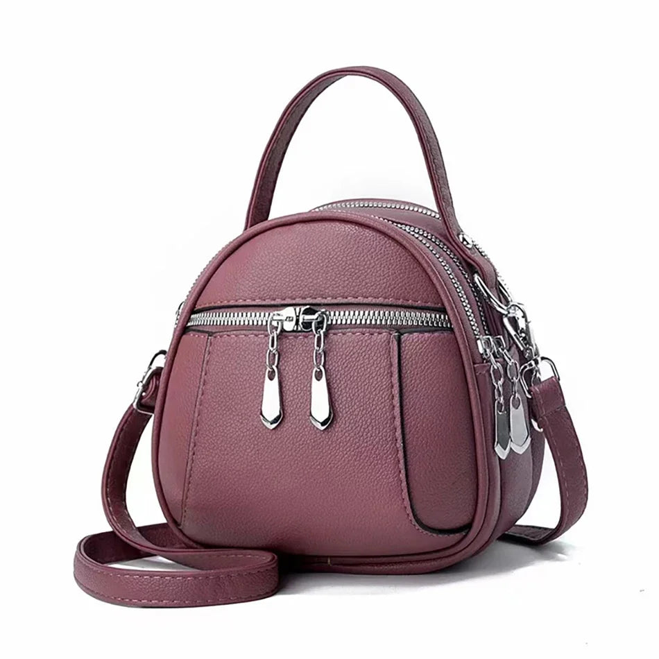 2024 New Authentic Brand Women's Shoulder Bag High Quality Soft Leather Girls Handbag Fashionable Simple Female Crossbody Bolsas
