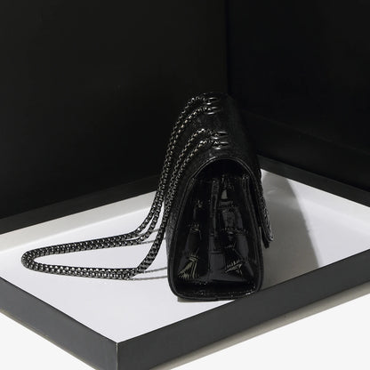 Simple Mini Crocodile Pattern Small Square Bag Summer New Style Trendy Versatile Chain