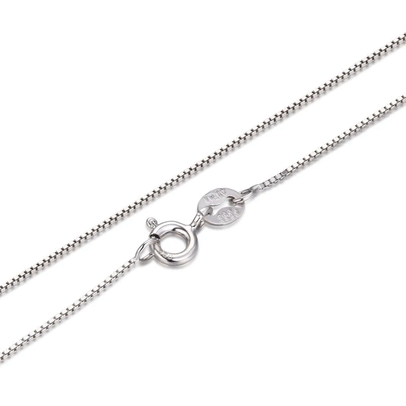 14"-32" 0.65mm Fina de Plata de Ley 925 Auténtica con Cadena Fina de Caja Chapada en Oro, Collar para Mujer, Niña, Hombre, Joyería Kolye Collares
