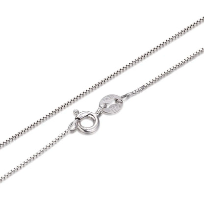 14"-32" 0.65mm Fina de Plata de Ley 925 Auténtica con Cadena Fina de Caja Chapada en Oro, Collar para Mujer, Niña, Hombre, Joyería Kolye Collares