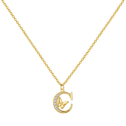 PANPOKI 925 Sterling Silver 18K Gold Heart-shaped Lock Key Necklace Pendant Necklace for Women Birthday Gifts Wedding Jewelry