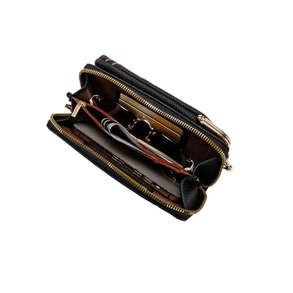 Women Sling Cross-Body Wallet With Mobile Cell Phone Holder, Crossbody Phone Purses For Women, Mini Cross Body Bag