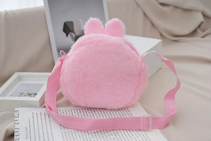 New ladies stylish slanted animals for winter furry 2024 funny cute cartoon children's Japanese single-shouldered funny bag