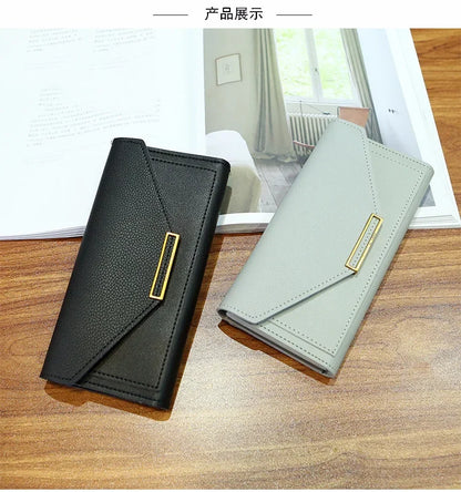 2025 New Fashion Women Wallets Leather Hasp Wallet Women's Long Design Purse Clutch Women Lady Wallet Phone Pocket Cartera Mujer