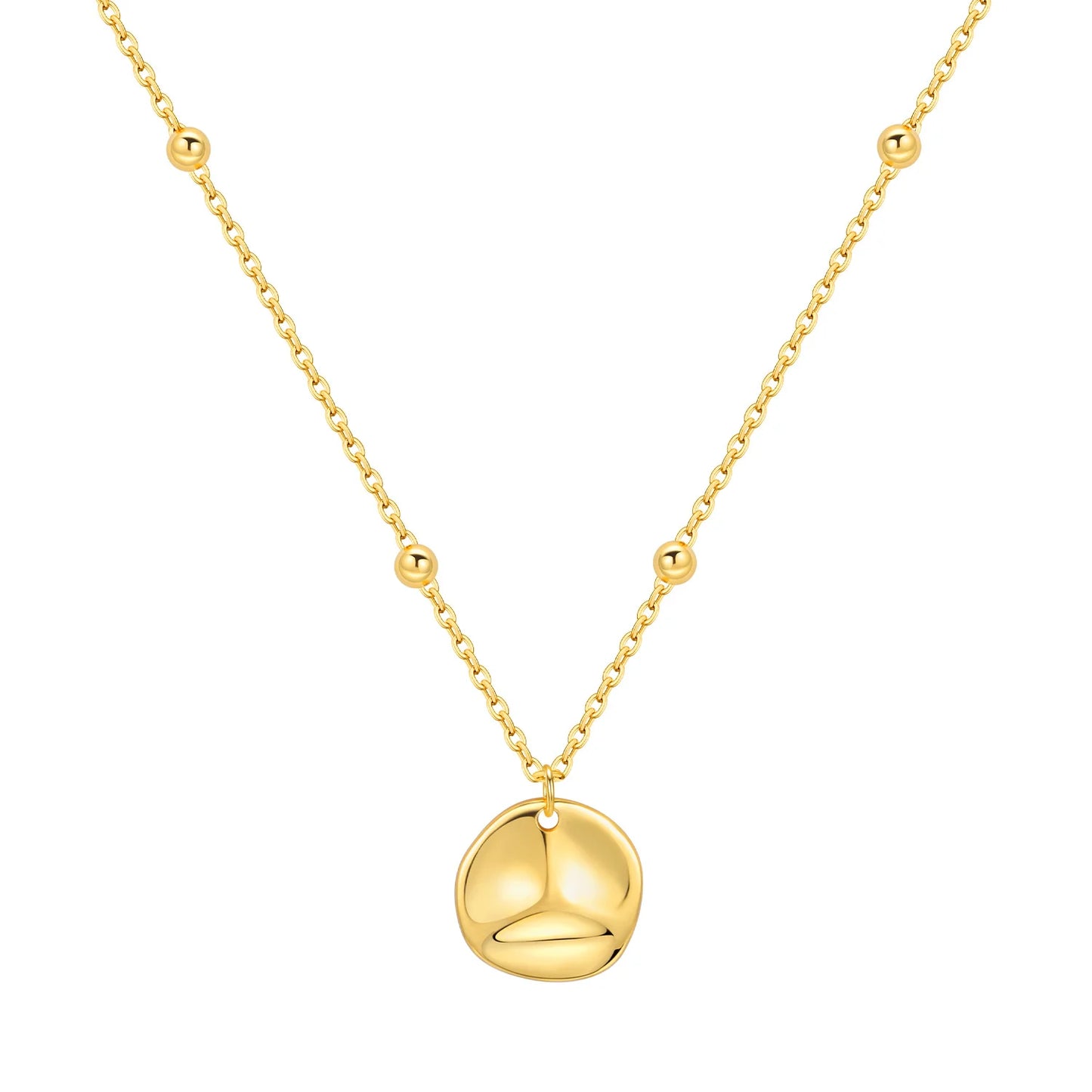 PANPOKI 925 Sterling Silver 18K Gold Heart-shaped Lock Key Necklace Pendant Necklace for Women Birthday Gifts Wedding Jewelry