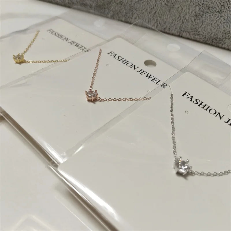 Collar de plata de ley 925 Somilia para mujer, chapado en oro rosa de 18 quilates, collar con colgante de circonita 5A, joyas finas, regalo para mamá
