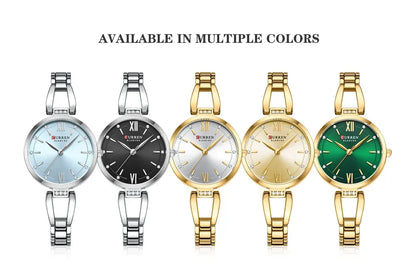 CURREN Women's Watches Elegant Fashion Original Quartz Watch for Laides Waterproof Stainless Steel Simple Luxury Daily Wear
