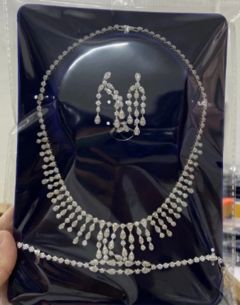 2023 Hot Selling Cubic Zirconia Bridal Wedding Jewelry Set Bridal 4-piece Set Women's Jewelry Set Jewelry Brand Reproduction