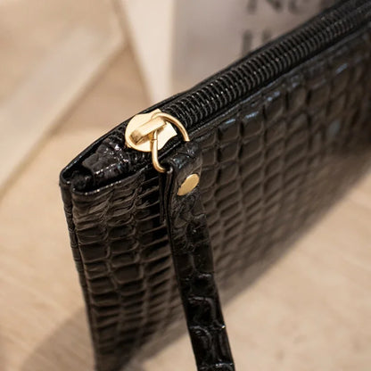 Women's Crocodile Coin Bags Purse Money Organizer Korean Mobile Phone Clutch Bags Makeup Bags Traveling Neceser Toiletry Pouch