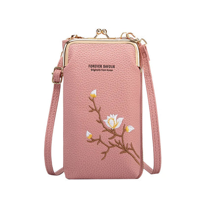 Women Sling Cross-Body Wallet With Mobile Cell Phone Holder, Crossbody Phone Purses For Women, Mini Cross Body Bag