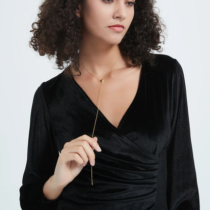 ANDYWEN Collier ras du cou ajustable en argent sterling 925 plaqué or avec pendentif cœur - Bijoux de luxe pour femme