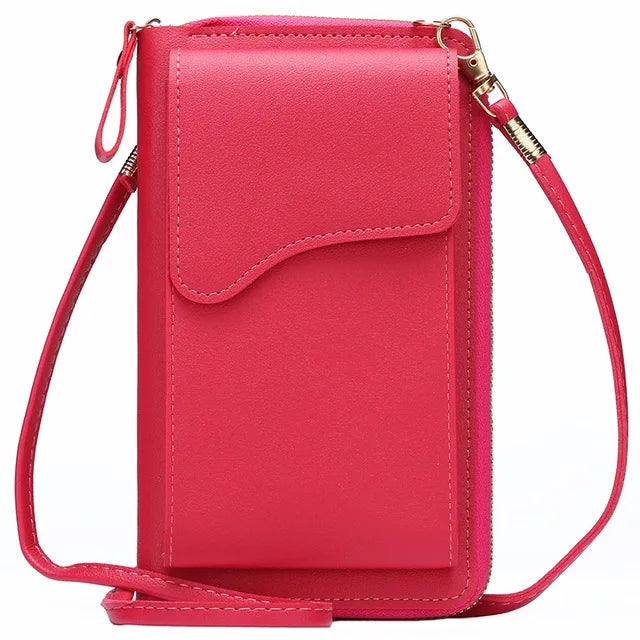 Women's Small Crossbody Shoulder Bags PU Leather Female Cell Phone Pocket Bag Ladies Purse Card Clutches Wallet Messenger Bags