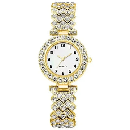 1pcs/2pcs Luxury Fashion Women Watch Set Silver Strap Ladies Quartz Wristwatch Alloy Bracelet for Ladies Jewelry Set Clock Gift