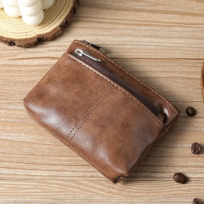 Mini Fashion Coin Purse Vintage Men Women Genuine Leather Wallet Multifunctional Female Small Coin Bag Key Pocket Wallets