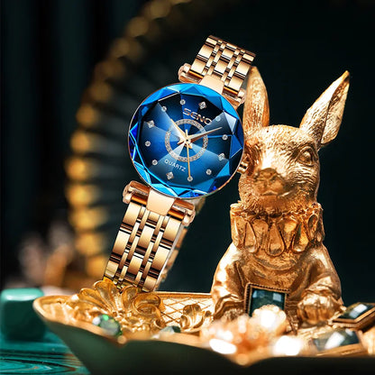 UTHAI CQ244 Waterproof Women watch Ocean Heart Diamond studded Quartz Watch Light Luxury Clock Gift,watches for woman
