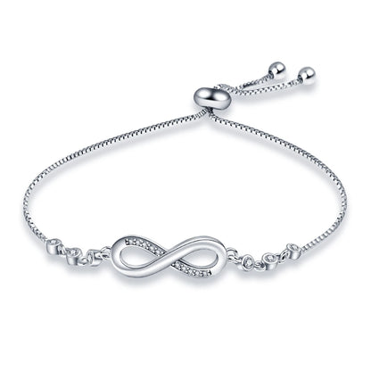 New fine 925 Sterling Silver pretty Crystal Bracelets for Women Fashion Jewelry Party Wedding Accessories Valentine's Day Gifts