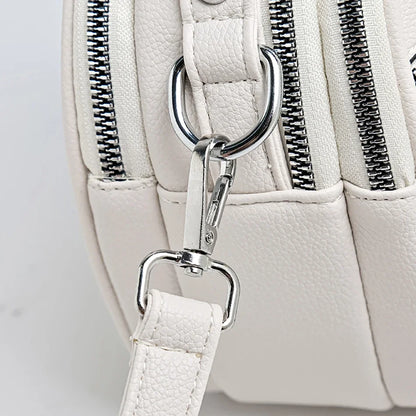 2024 New Authentic Brand Women's Shoulder Bag High Quality Soft Leather Girls Handbag Fashionable Simple Female Crossbody Bolsas