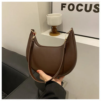 New Fashionable High-end Moon-shaped Baseball Bag Showing Luxury Women's Single Shoulder Bag Elegant lady Handbags bolso mujer